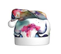 BROLEO Watercolor Cow And Daisy Flower Printed Christmas Hat for Adult quality accessory soft, lightweight, and fluffy