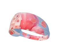 BROLEO Watermelon Cottage Printing Sports Headband for Women Sweat Proof Bandeau Summer Elastic Band