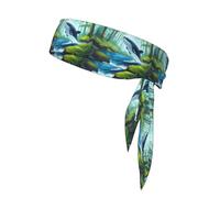 BROLEO Whale Swimming In The Forest printing Sports headscarf, sweat absorbing and breathable, motion headband, double-sided kerchief