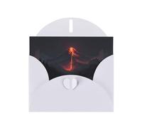 BROLEO White Greeting Card A glowing volcano Prints Perfect for Valentine's Day, Wedding Anniversary & Party Invitations