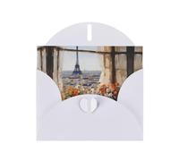 BROLEO White Greeting Card beautiful pylons in the distance Prints Perfect for Valentine's Day, Wedding Anniversary & Party Invitations