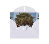 BROLEO White Greeting Card Date trees in the garden Prints Perfect for Valentine's Day, Wedding Anniversary & Party Invitations