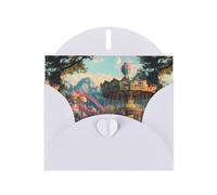 BROLEO White Greeting Card Dream playground Prints Perfect for Valentine's Day, Wedding Anniversary & Party Invitations