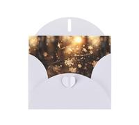 BROLEO White Greeting Card Falling snowflakes Prints Perfect for Valentine's Day, Wedding Anniversary & Party Invitations