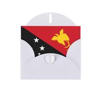 BROLEO White Greeting Card Flag of Papua New Guinea Prints Perfect for Valentine's Day, Wedding Anniversary & Party Invitations