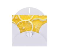 BROLEO White Greeting Card Lemon slices Picture for Christmas, Children's Birthday, Valentine's Day, and Party Invitation