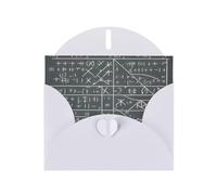 BROLEO White Greeting Card Math Geometry Geek Calculus Picture for Christmas, Children's Birthday, Valentine's Day, and Party Invitation