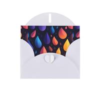 BROLEO White Greeting Card Raindrops on the screen Prints Perfect for Valentine's Day, Wedding Anniversary & Party Invitations