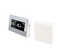 BROLEO Wi-Fi Smart Thermostat Me98, White, Modern Style, Wall Mount, HVAC Control Thermostat, App & Voice Control, 230V AC, Compatible with iOS