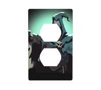 BROLEO Wicked Witch Printing Double Socket Wall Panel Electrical Socket Cover Plate is Shatter Resistant and Durable 4.5x2.76in