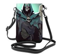 BROLEO Wicked Witch Printing Small Leather Women'S Crossbody Flip Phone Bag, Waterproof And Durable