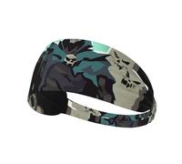 BROLEO Wicked Witch Printing Sports Headband for Women Sweat Proof Bandeau Summer Elastic Band