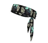 BROLEO Wicked Witch printing Sports headscarf, sweat absorbing and breathable, motion headband, double-sided kerchief
