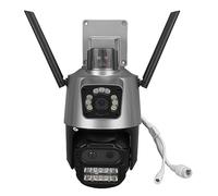 BROLEO Wifi Security Camera, Night, 3 Lens Outdoor Security Camera, IP66 Two-Way, Waterproof Motion Detection for Indoor (UK Plug)