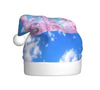 BROLEO Wildflowers Under Blue Sky Pattern Christmas Hat for Adult for men and women clothing headband for festive occasions