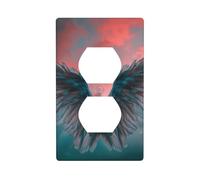 BROLEO Wings in The Air Printing Double Socket Wall Panel Decorative is Durable and Suitable for Socket Light Switch Accessories 4.5x2.76in