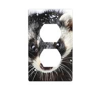 BROLEO Wolverine in The Snow Printing Double Socket Wall Panel Decorative is Durable and Suitable for Socket Light Switch Accessories 4.5x2.76in