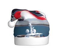 BROLEO Words Stripes Yacht Printed Christmas Hat for Adult quality accessory soft, lightweight, and fluffy