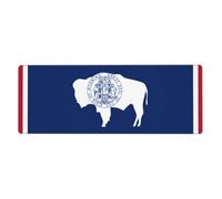 BROLEO Wyoming State Flag Printing Extra Large Mouse Pad Strong Adhesion, Durable, Precise Locking Edge 12x31.5in