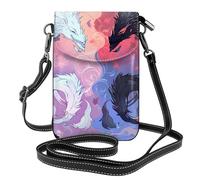 BROLEO yin yang sky printing Ladies' mobile phone with leather foreskin, crossbody flip cover, small adjustable shoulder strap