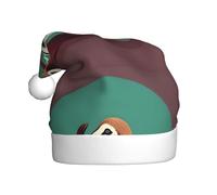 BROLEO Yoga Sloth Coffee Printed Christmas Hat for Adult quality accessory soft, lightweight, and fluffy