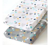 BROLEX Changing Pad Covers for Baby: Boy Girls Ultra Stretchy Soft 2 Pack Heart Pattern