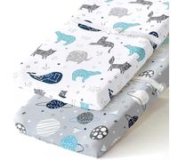 BROLEX Changing Pad Covers for Baby: Boy Girls Ultra Stretchy Soft 2 Pack Space Planet