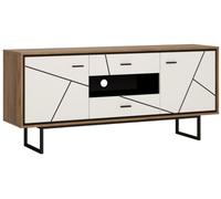 Brolo Walnut and White 167cm TV Unit