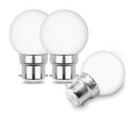 BROLSKUN LED Bulb 3W Golf Ball B22 Bayonet Small Globe Light Bulb Equivalent to 25W 30W Incandescent B22 BC Base Bayonet Cap AC 230V Cool White 6000K (Pack of 3)