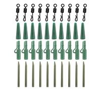 BroLuka 40 Pcs Carp Fishing Lead Clips Kit, with Anti Tangle Sleeves and Quick Change Swivels for Feeder Fishing and Carp Rig Setup