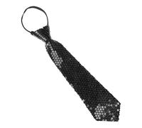 BroLuka Men's Sparkly Sequin Tie, Adjustable Sequin Necktie, for Party Stage Performance, Halloween Cosplay