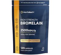 Bromelain Capsules 2500GDU/g | High Strength Digestive Enzyme Supplement from Pineapple Extract (Ananas Comosus) | 500mg | 120 Vegan Capsules | by Horbaach