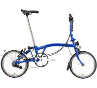 Brompton C Line Explore Low Handlebar Folding Bike - Picadilly Blue - 16 inch Wheel