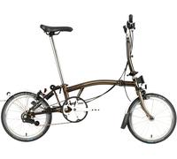 Brompton C Line Explore Mid Handlebar Folding Bike - Black Lacquer - 16 inch Wheel