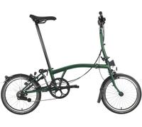 Brompton C Line Explore Mid Handlebar Folding Bike - Racing Green - 16 inch Wheel