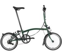 Brompton C Line Explore Mid Handlebar Folding Bike - Racing Green - 16 Inch Wheel