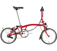 Brompton C Line Urban Low Handlebar Folding Bike - House Red - 16 inch Wheel