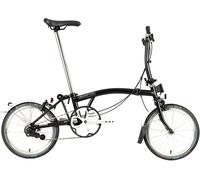 Brompton C Line Utility Low Handlebar Folding Bike - Black - 16 inch Wheel