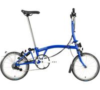 Brompton C Line Utility Mid Handlebar Folding Bike - Picadilly Blue - 16 inch Wheel