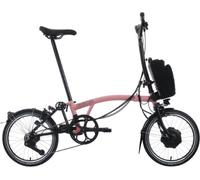 Brompton Electric C Line 12 Speed - Nearly New - High Handlebar Flamingo Pink