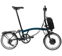 Brompton Electric C Line 4 Speed With Roller Frame Ocean Blue
