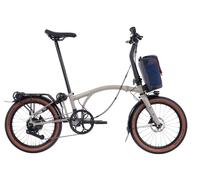 Brompton Electric G Line with Roller Frame - 4-Speed Folding Bike TRAILDUST WHITE SMALL