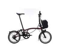 Brompton Electric P Line with Handlebar Control - 4-Speed Folding Bike RED PLUM MID