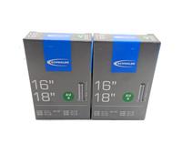 Brompton Inner Tube 16x1 3/8" - Schwalbe 16"/18" Schrader 2 Pack (400 x 35A)