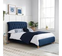 Brompton Midnight Blue Fabric Bed - Sizes Available