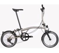 Brompton T Line 4 Speed - Nearly New - Mid Handlebar Blasted Ti
