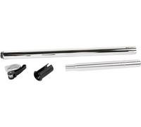 Brompton Telescopic Snap Fit Steel Seat Post Silver