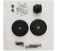 Brompton Unisex Brompton Eazy Wheels With 6mm Screws for Rear Frame (Pair) bike part, Black, One Size UK