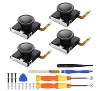 BRONAL Hall Effect Joystick, Joycon Joystick Replacement - 32 in 1 [No Drifting] Replacement Joystick Analog Thumb for Switch JoyCon, Switch OLED & Switch Lite Right/Left Stick (4pcs with Repair Kit)
