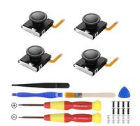 Bronal Switch Joycon Joystick Replacement, [No Drifting] Hall Effect Joystick for Switch/Switch OLED/Switch Lite, Left/Right Switch Joycon Controller with Repair Tool Kit, Thumbstick Caps [4 Pack]